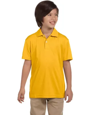 Harriton M353Y Youth Double Mesh Polo GOLD