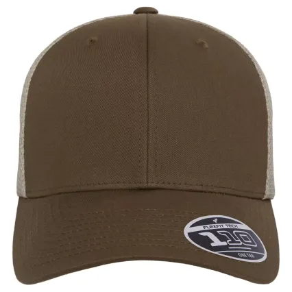 Yupoong-Flex Fit 110M 110® Mesh-Back Cap in Coyote brown/ khaki