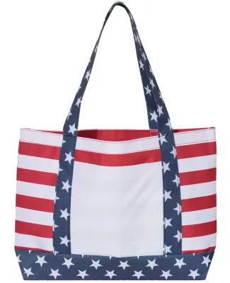 Liberty Bags OAD5052 Americana Boater Tote RED/ WHITE/ BLUE