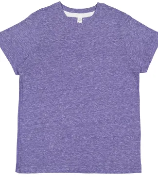LA T 6191 Youth Harborside Mélange T-Shirt in Purple melange