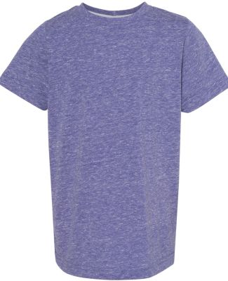 LA T 6191 Youth Harborside Mélange T-Shirt in Purple melange
