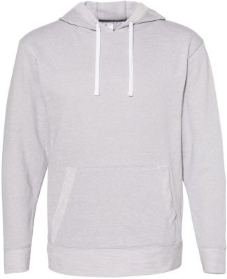 LA T 6779 Harborside Mélange French Terry Hooded  in Gray melange