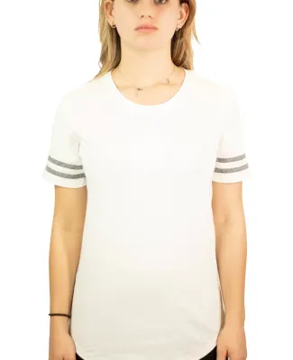 Gildan 500VTL Women’s Victory T-Shirt WHITE/ GRP HTHR