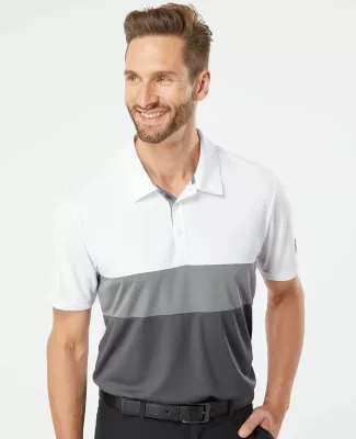 Adidas Golf Clothing A236 Merch Block Sport Shirt White/ Grey Three/ Grey Five