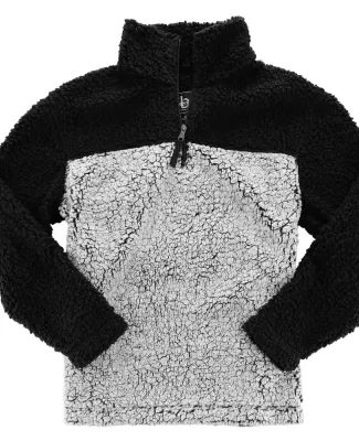 Boxercraft Q10 Unisex Sherpa Fleece Quarter-Zip Pu Black/ Frosty Grey