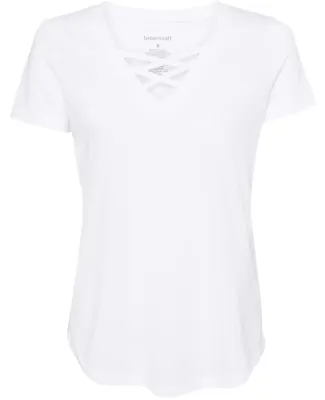 Boxercraft T27 Women’s Cage Front T-Shirt White