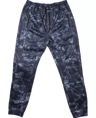 Burnside Clothing 8801 Performance Fleece Joggers Navy Tie Dye
