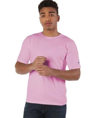 Champion Clothing CD100 Garment Dyed Short Sleeve  in Pink candy