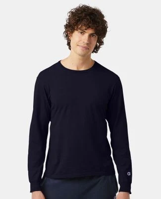 Champion Clothing CD200 Garment Dyed Long Sleeve T in Navy