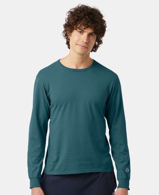 Champion Clothing CD200 Garment Dyed Long Sleeve T in Cactus