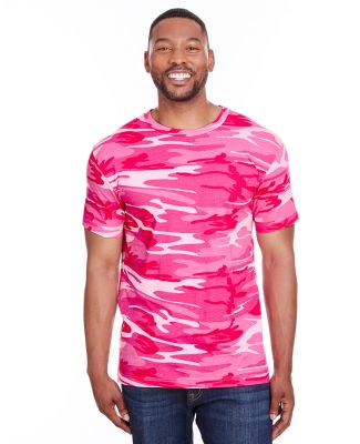 Code V 3907 Adult Camo Tee in Pink woodland