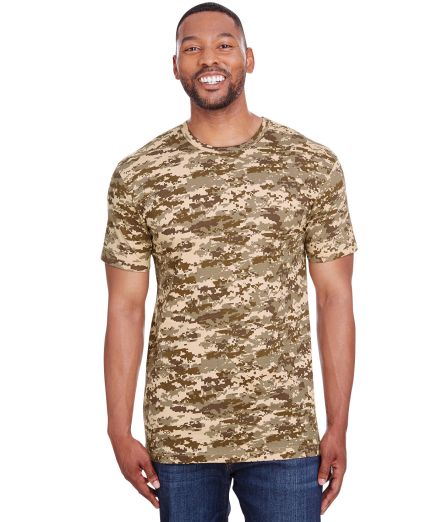 Code V 3907 Adult Camo Tee in Sand digital
