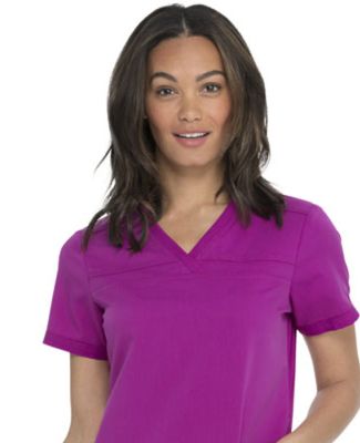 Dickies Medical DK870 -V-Neck Top With Rib Knit Pa Violet Charm