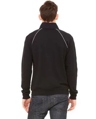 Canvas 3710 Mens Piped Track Jacket BLACK/ WHITE