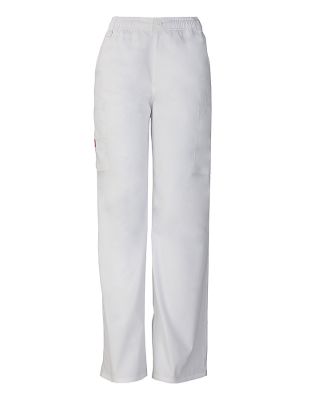 Dickies Medical 81006T - Men's Zip Fly Pull-On Pan White