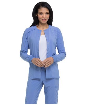Dickies Medical DK305 -Women's Snap Front Warm Up  Ceil Blue