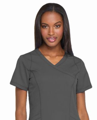 Dickies Medical  DK660   - Mock Wrap Top Pewter