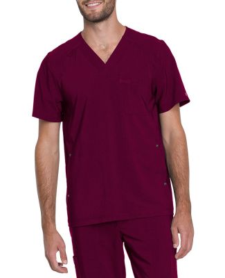 Dickies Medical  DK750   - Men's V-Neck Top Wine