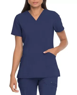 Dickies Medical  DK755   - V-Neck Top With Patch P D-Navy