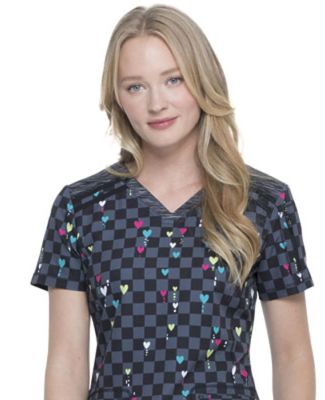 Dickies Medical DK602 -V-Neck Top Love Matrix