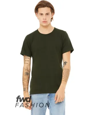 Bella + Canvas 3011 Fast Fashion Split Hem Tee in Dark olive