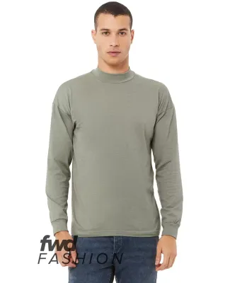 Bella + Canvas 3520 Fast Fashion Unisex Mock Neck  in Heather stone