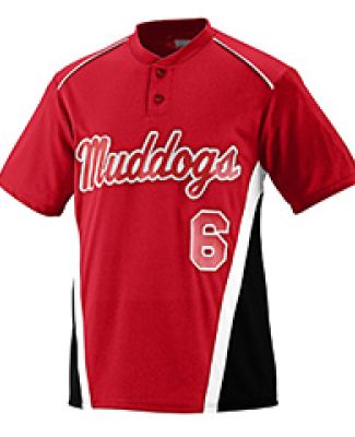 Augusta Sportswear 1526 Youth RBI Performance Jers in Red/ black/ white