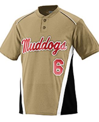 Augusta Sportswear 1526 Youth RBI Performance Jers in Vegas gold/ black/ white