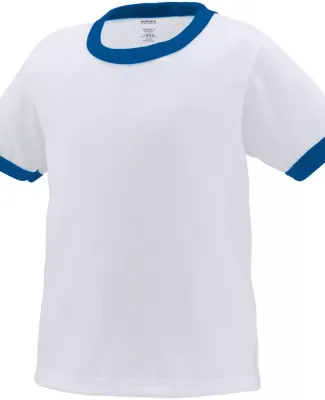 Augusta Sportswear 712 Toddler Ringer T-Shirt White/ Royal
