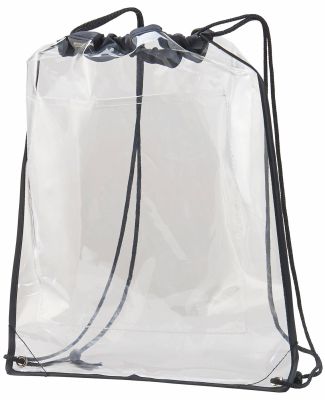 Augusta Sportswear 2200 Clear Cinch Bag CLEAR/ BLACK