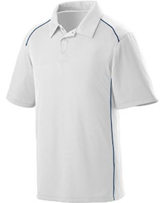 Augusta Sportswear 5091 Winning Streak Sport Shirt in White/ navy