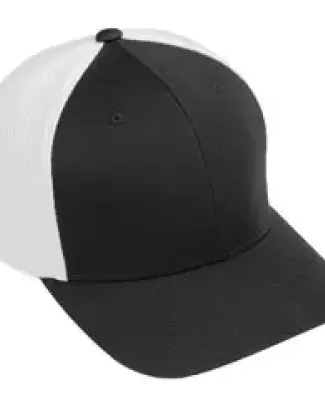 Augusta Sportswear 6300 Flexfit Vapor Cap Black/ White