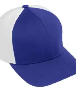 Augusta Sportswear 6300 Flexfit Vapor Cap Purple/ White