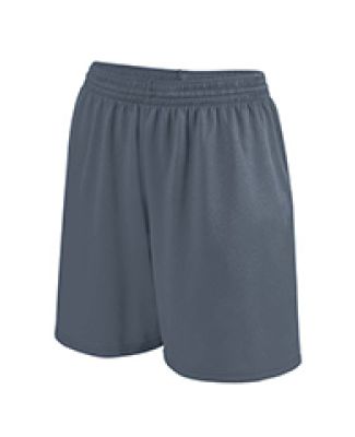 Augusta Sportswear 963 Girls Shockwave Shorts in Graphite/ white