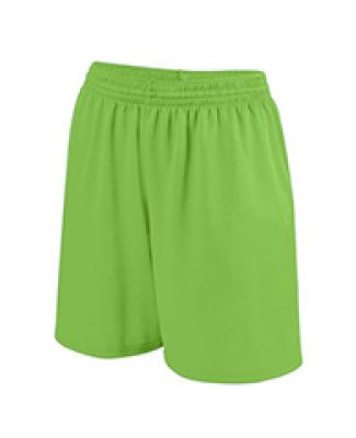 Augusta Sportswear 963 Girls Shockwave Shorts in Lime/ white