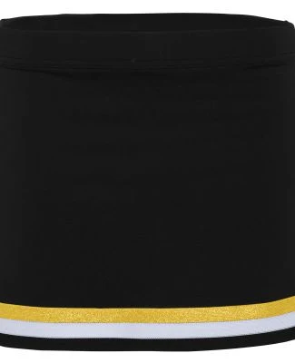 Augusta Sportswear 9146 Girls' Pike Skirt in Black/ white/ metallic gold