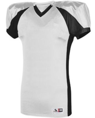 Augusta Sportswear 9565 Snap Jersey WHITE/ BLACK