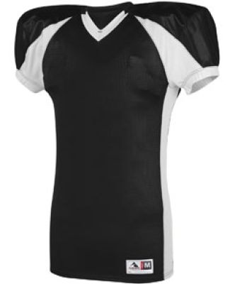 Augusta Sportswear 9566 Youth Snap Jersey BLACK/ WHITE