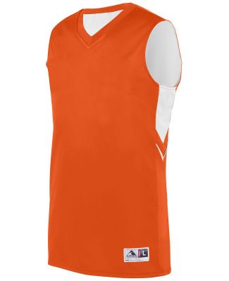 Augusta Sportswear 1166 Alley-Oop Reversible Jerse in Orange/ white
