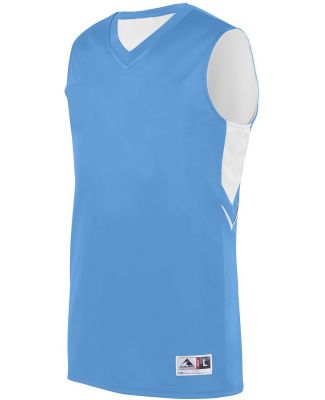 Augusta Sportswear 1167 Youth Alley-Oop Reversible in Columbia blue/ white