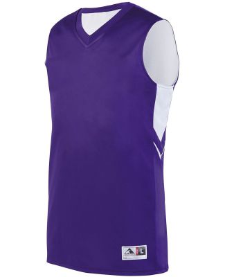 Augusta Sportswear 1167 Youth Alley-Oop Reversible in Purple/ white