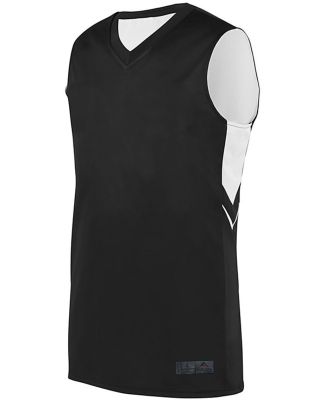 Augusta Sportswear 1167 Youth Alley-Oop Reversible in Black/ white