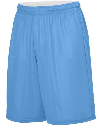 Augusta Sportswear 1406 Reversible Wicking Shorts in Columbia blue/ white