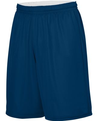 Augusta Sportswear 1406 Reversible Wicking Shorts in Navy/ white