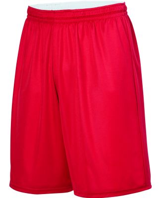 Augusta Sportswear 1406 Reversible Wicking Shorts in Red/ white