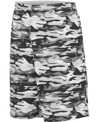 Augusta Sportswear 1406 Reversible Wicking Shorts in Black mod/ white