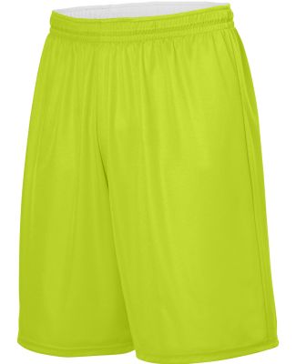 Augusta Sportswear 1407 Youth Reversible Wicking S in Lime/ white
