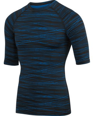 Augusta Sportswear 2606 Hyperform Compression Half in Black/ royal print