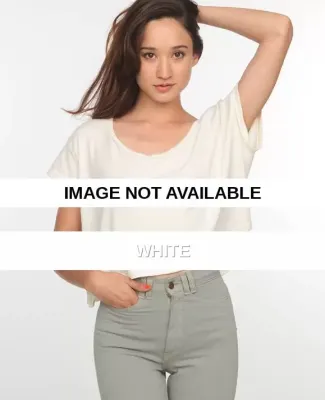 RSABB380 American Apparel Loose Crop Tee White