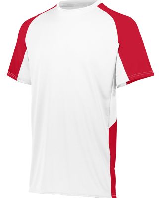 Augusta Sportswear 1518 Youth Cutter Jersey in White/ red